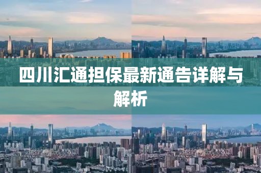 四川匯通擔(dān)保最新通告詳解與解析