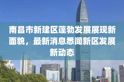 南昌市新建區(qū)蓬勃發(fā)展展現(xiàn)新面貌，最新消息悉聞新區(qū)發(fā)展新動態(tài)