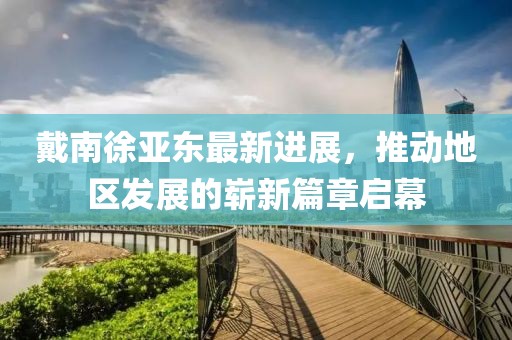 戴南徐亞東最新進(jìn)展，推動(dòng)地區(qū)發(fā)展的嶄新篇章啟幕
