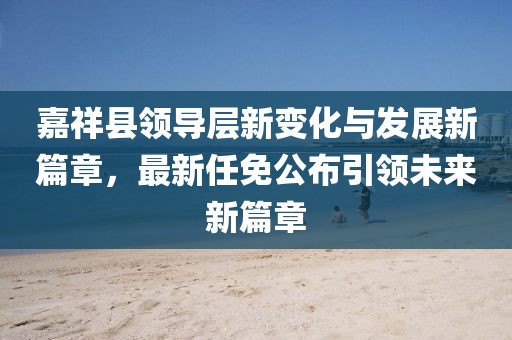 嘉祥縣領(lǐng)導(dǎo)層新變化與發(fā)展新篇章，最新任免公布引領(lǐng)未來新篇章