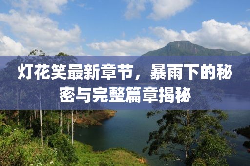 燈花笑最新章節(jié)，暴雨下的秘密與完整篇章揭秘