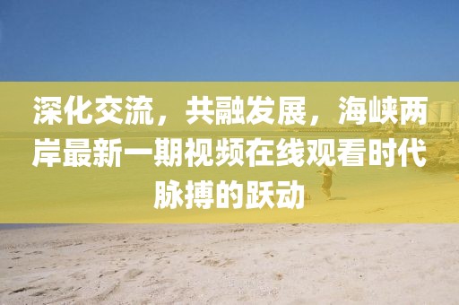 深化交流，共融發(fā)展，海峽兩岸最新一期視頻在線觀看時代脈搏的躍動