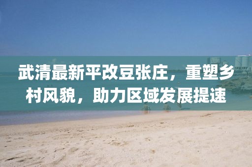武清最新平改豆張莊，重塑鄉(xiāng)村風貌，助力區(qū)域發(fā)展提速