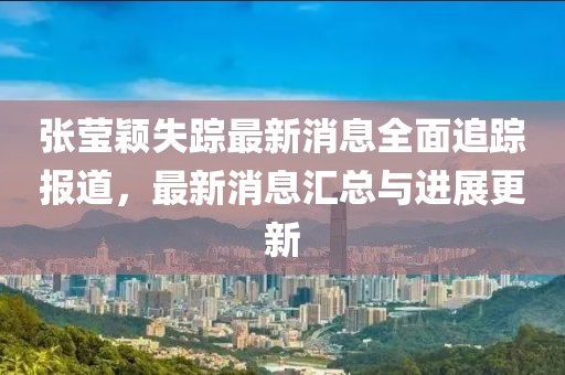 張瑩穎失蹤最新消息全面追蹤報(bào)道，最新消息匯總與進(jìn)展更新
