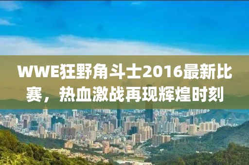 WWE狂野角斗士2016最新比賽，熱血激戰(zhàn)再現(xiàn)輝煌時(shí)刻