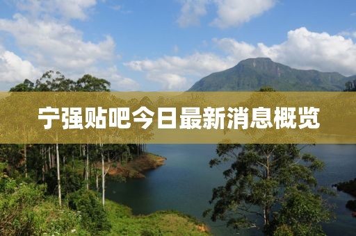 寧強貼吧今日最新消息概覽
