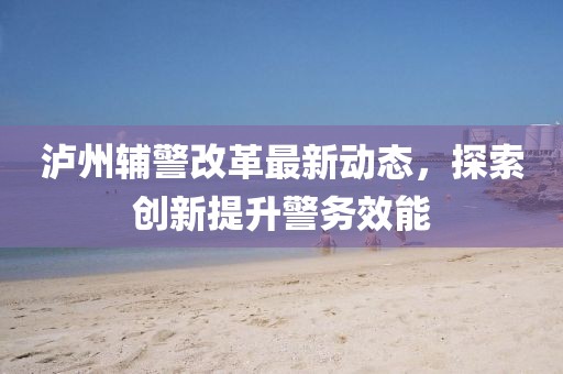 瀘州輔警改革最新動態(tài)，探索創(chuàng)新提升警務(wù)效能