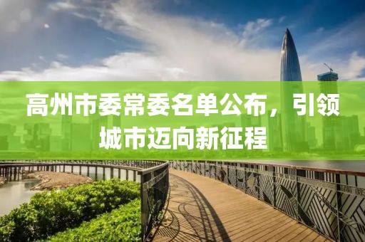 高州市委常委名單公布，引領(lǐng)城市邁向新征程
